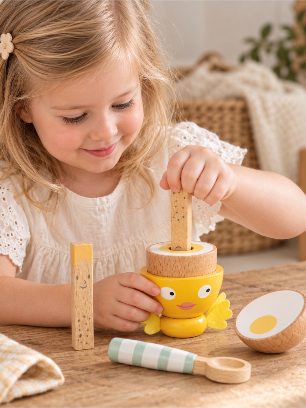 NWT Le Toy Van Egg Cup & Soldiers
